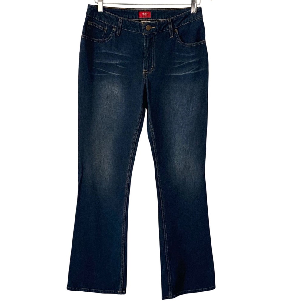 Mossimo Vintage Womens Size 7 30x33 Dark Wash Bootcut Stretch Y2K Boho Jeans